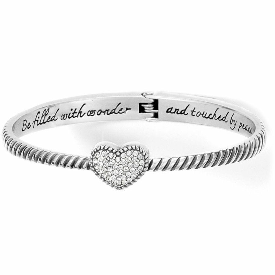 Jewelry Brighton Collectibles Bracelets | Celestia Heart Hinged Bangle Silver