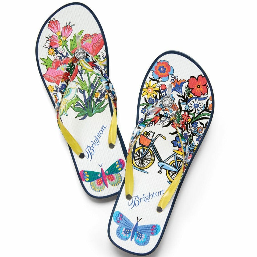 Footwear Brighton Collectibles Flip Flops | Sunny Wedge Flip Flops Multi