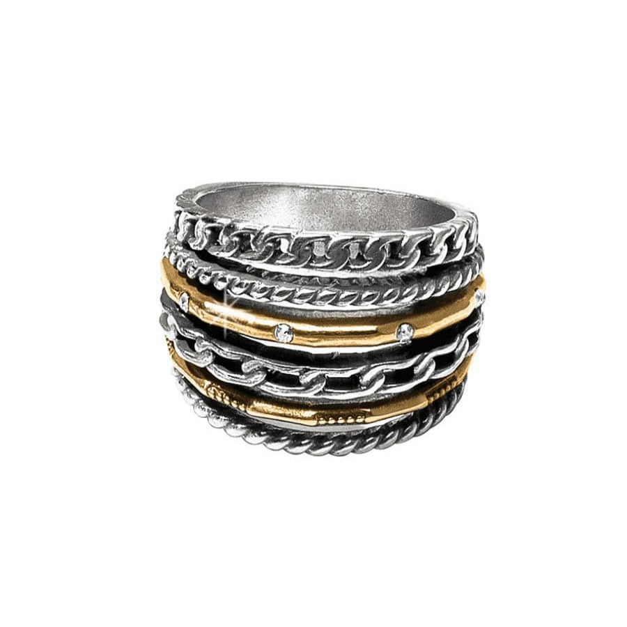 Jewelry Brighton Collectibles Rings | Neptune'S Rings Multiple Row Ring Silver-Gold