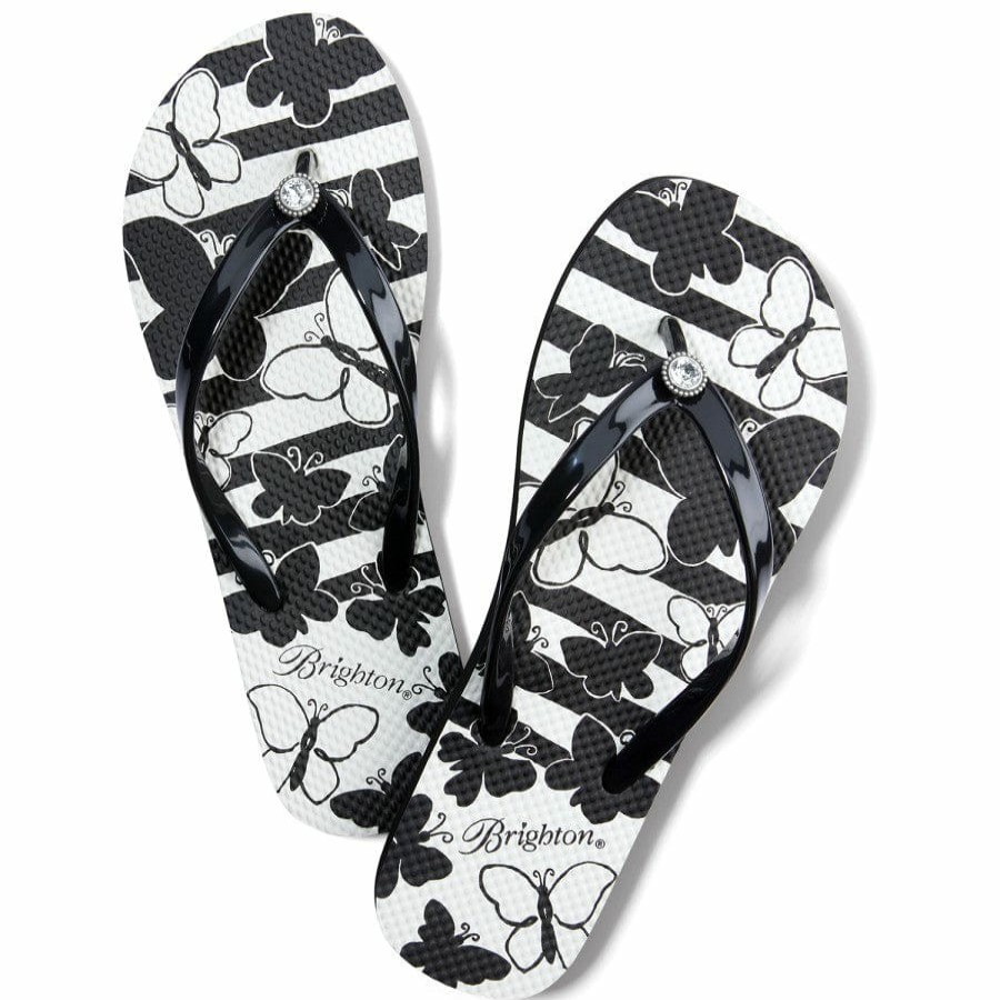 Footwear Brighton Flip Flops | Float Flip Flops Black-White