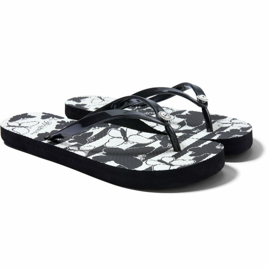 Footwear Brighton Flip Flops | Float Flip Flops Black-White