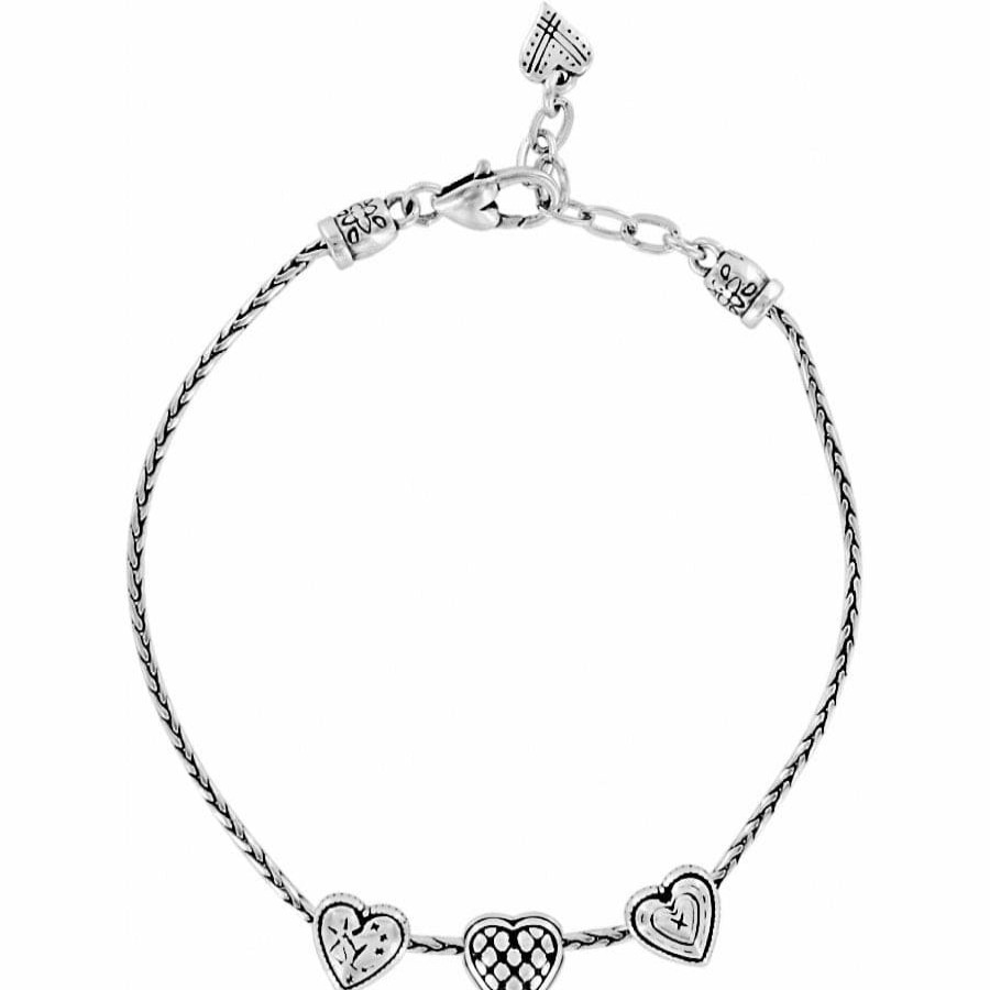 Jewelry Brighton Collectibles Anklets | Enchanted Hearts Anklet Silver