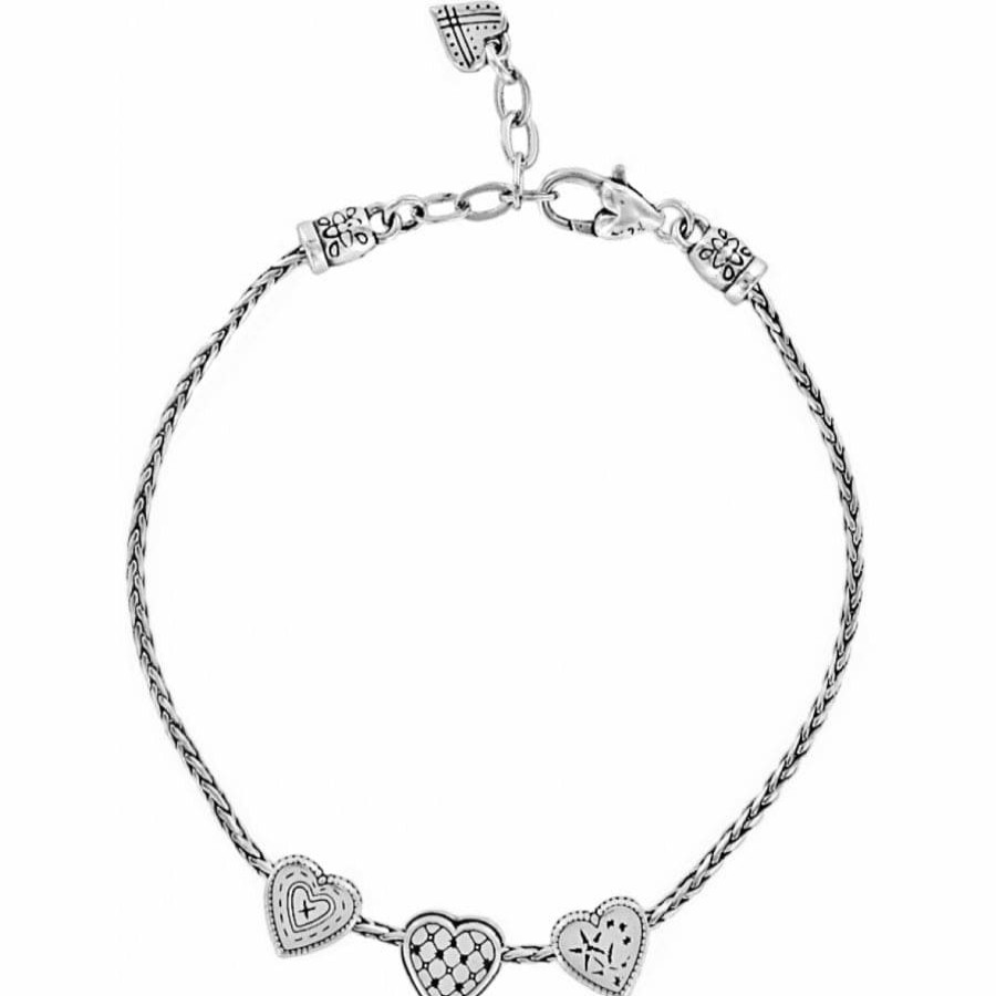 Jewelry Brighton Collectibles Anklets | Enchanted Hearts Anklet Silver