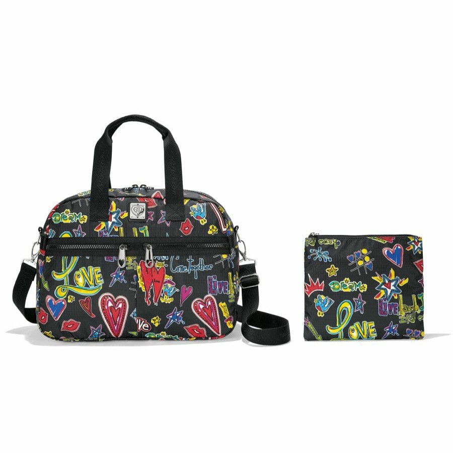 Handbags Brighton Collectibles Luggage & Travel | Love Scribble Jetsetter Duffel Multi