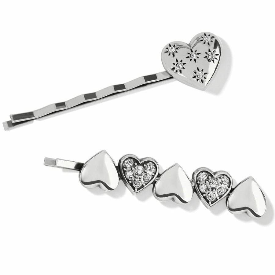 Jewelry Brighton Hair Accessories | Hearts Ablaze Bobby Pins Silver