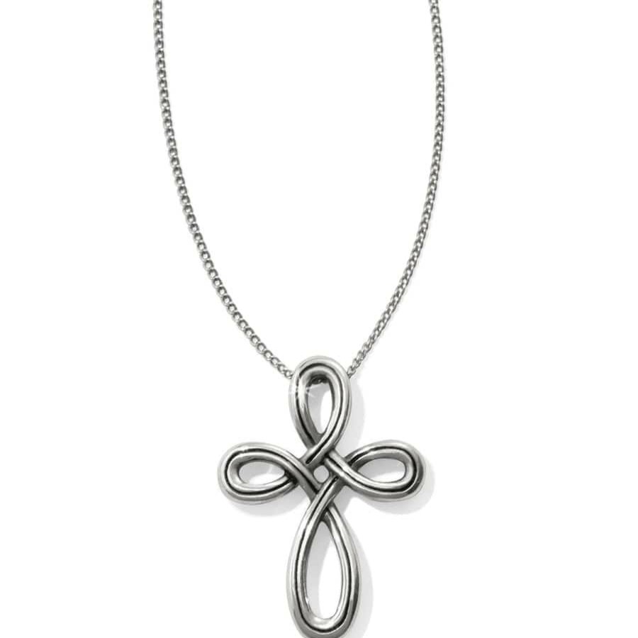 Jewelry Brighton Collectibles Necklaces | Interlok Petite Cross Necklace Silver