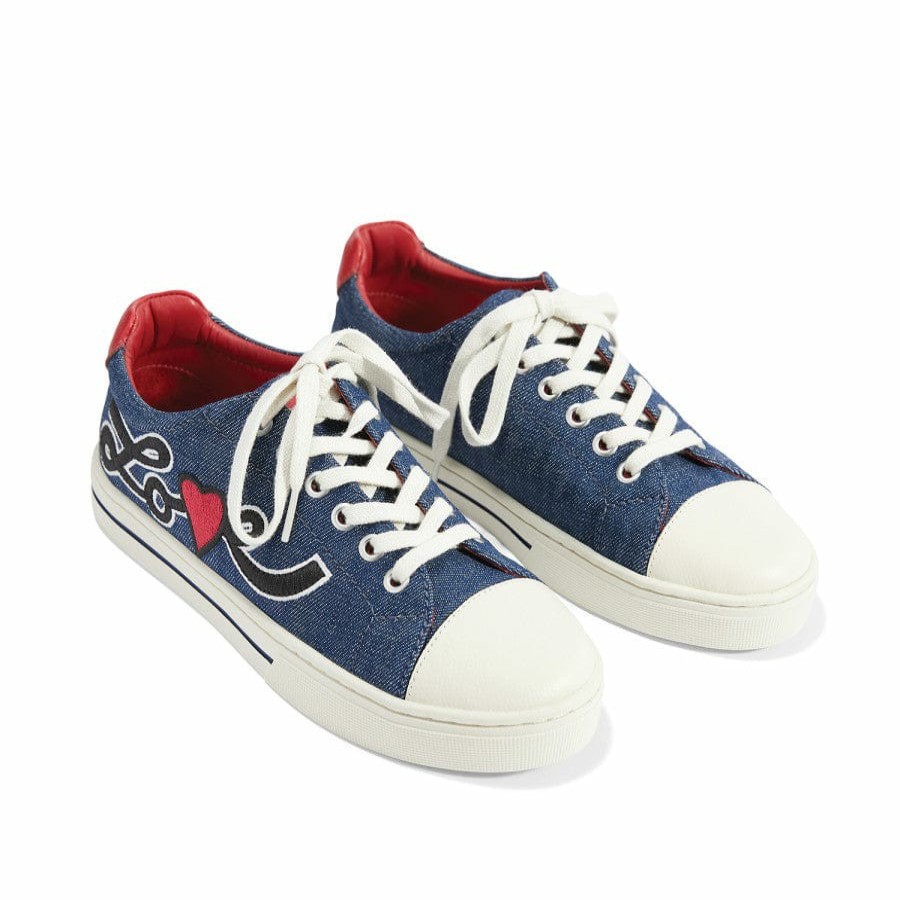 Footwear Brighton Sneakers | Love U Embroidered Sneakers Denim