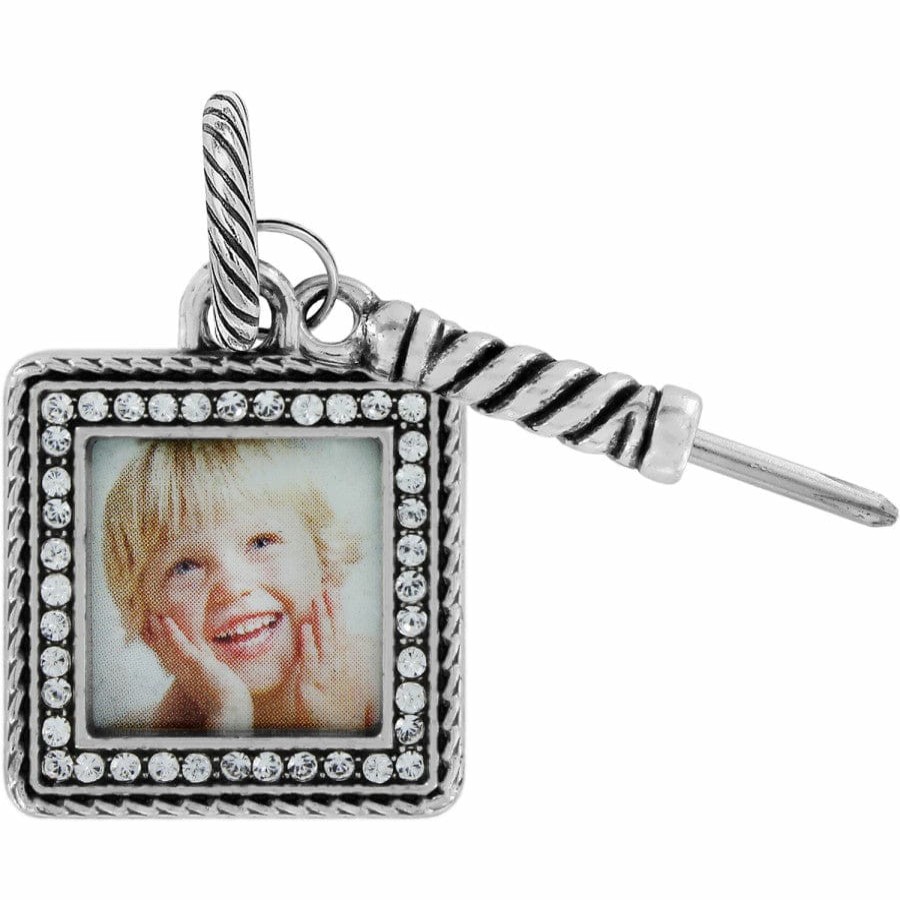 Jewelry Brighton Collectibles Photo Lockets | Memento Square Photo Charm Silver