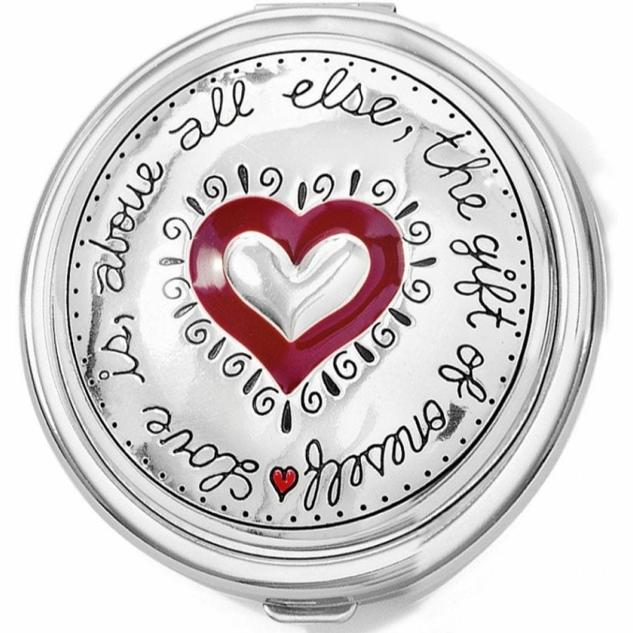 Accessories Brighton Collectibles Compacts & Pill Boxes | Joyful Heart Compact Silver-Red