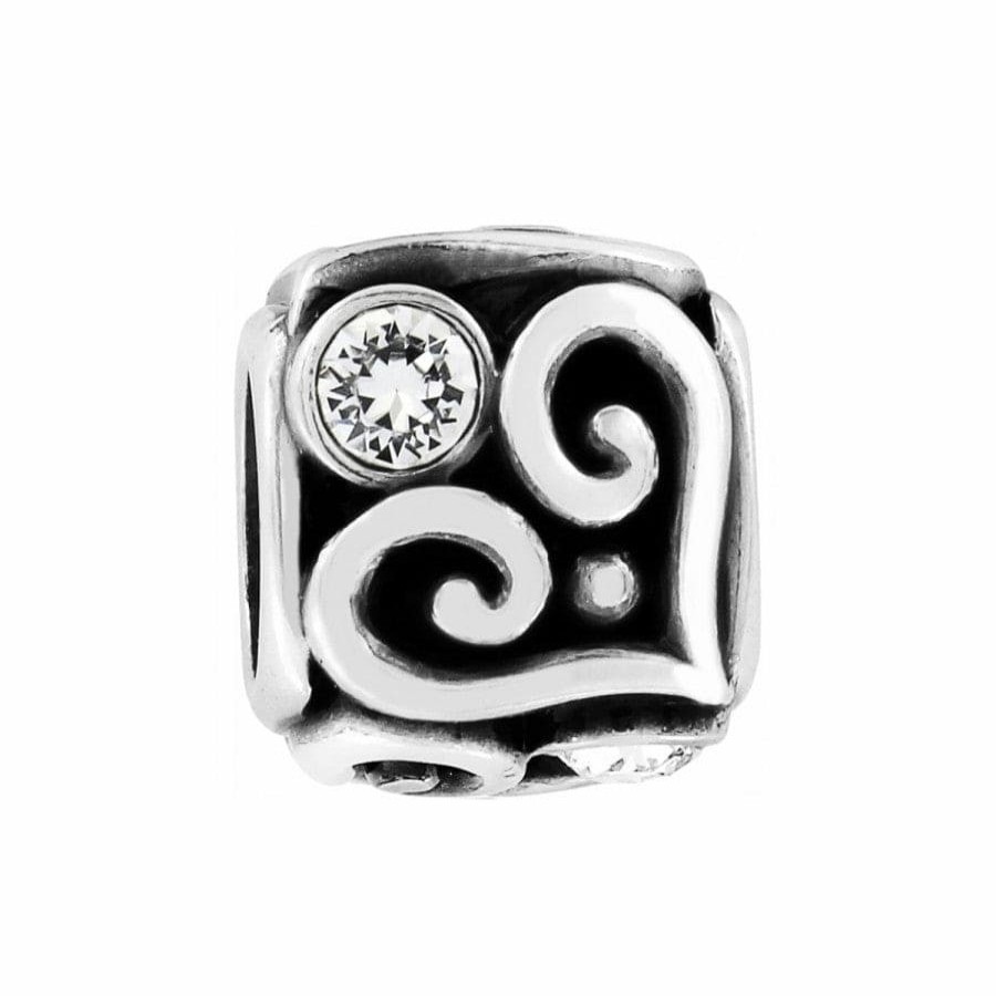 Charms Brighton Collectibles Beads & Spacers | Alcazar Heart Cube Bead Silver