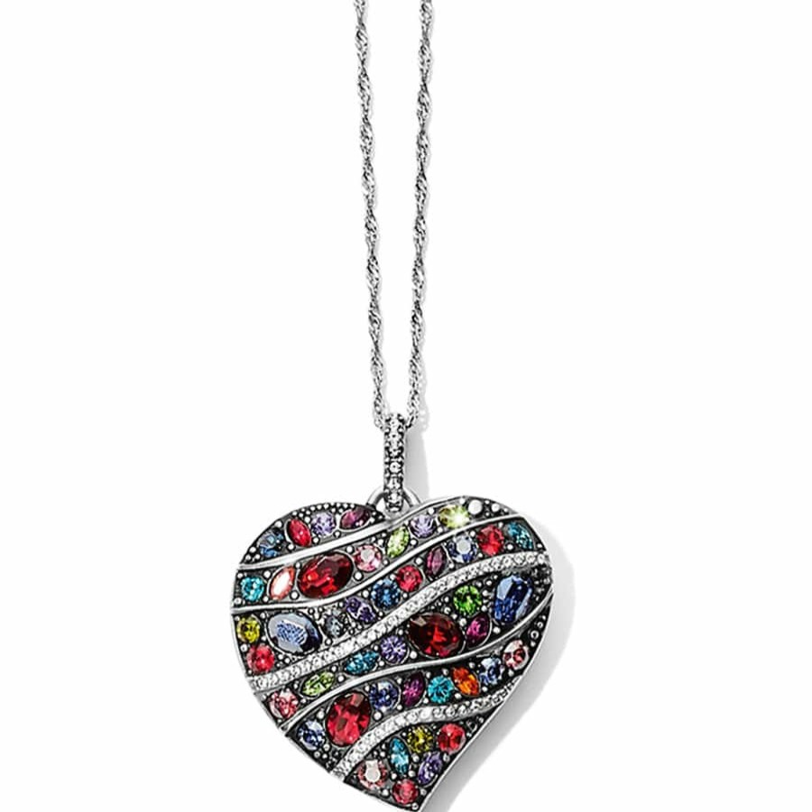 Jewelry Brighton Collectibles Necklaces | Trust Your Journey Convertible Reversible Large Heart Necklace Silver-Multi