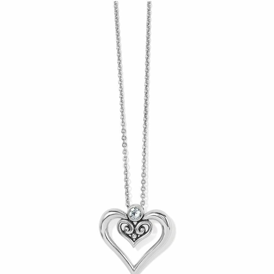 Jewelry Brighton Collectibles Necklaces | Alcazar Duet Heart Necklace Silver