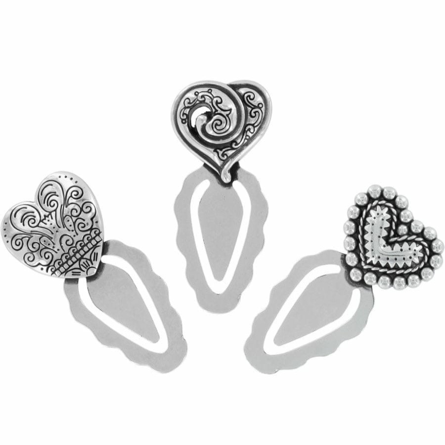 Accessories Brighton Collectibles Office & Clocks | Heart Pagemarkers Silver