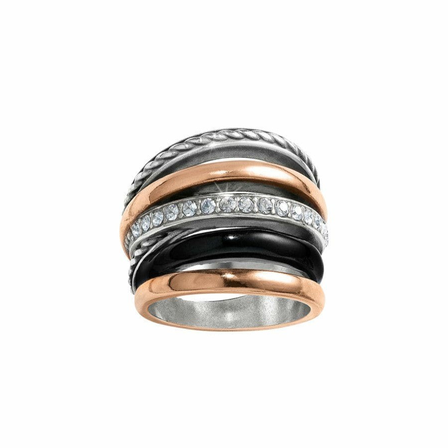 Jewelry Brighton Collectibles Rings | Neptune'S Rings Black Ring Silver-Black