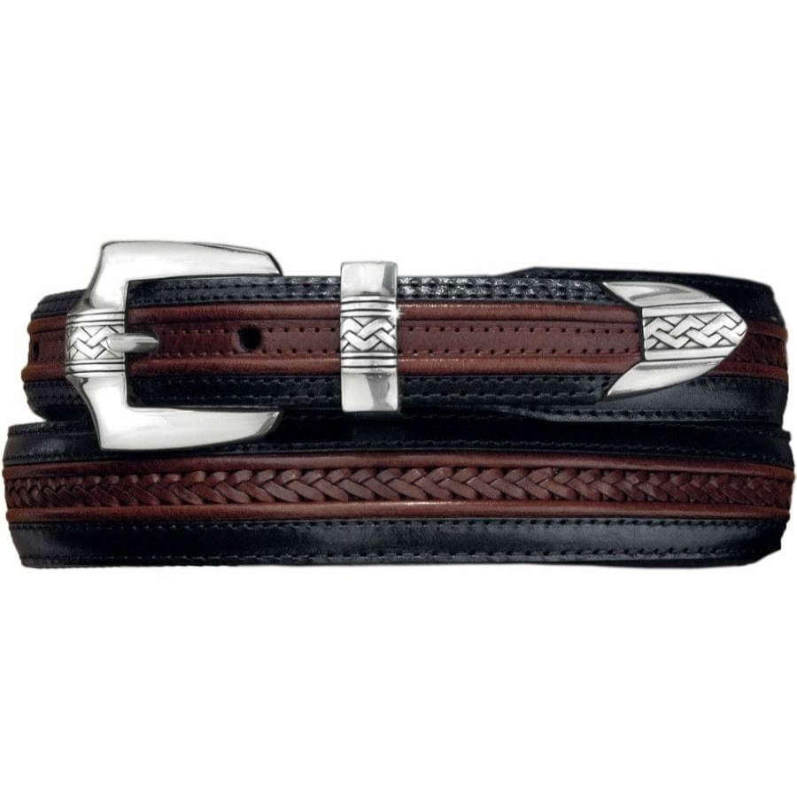 Accessories Brighton Collectibles Men'S Belts & Wallets | Pinon Hills Inlay Lace Belt Black-Brown