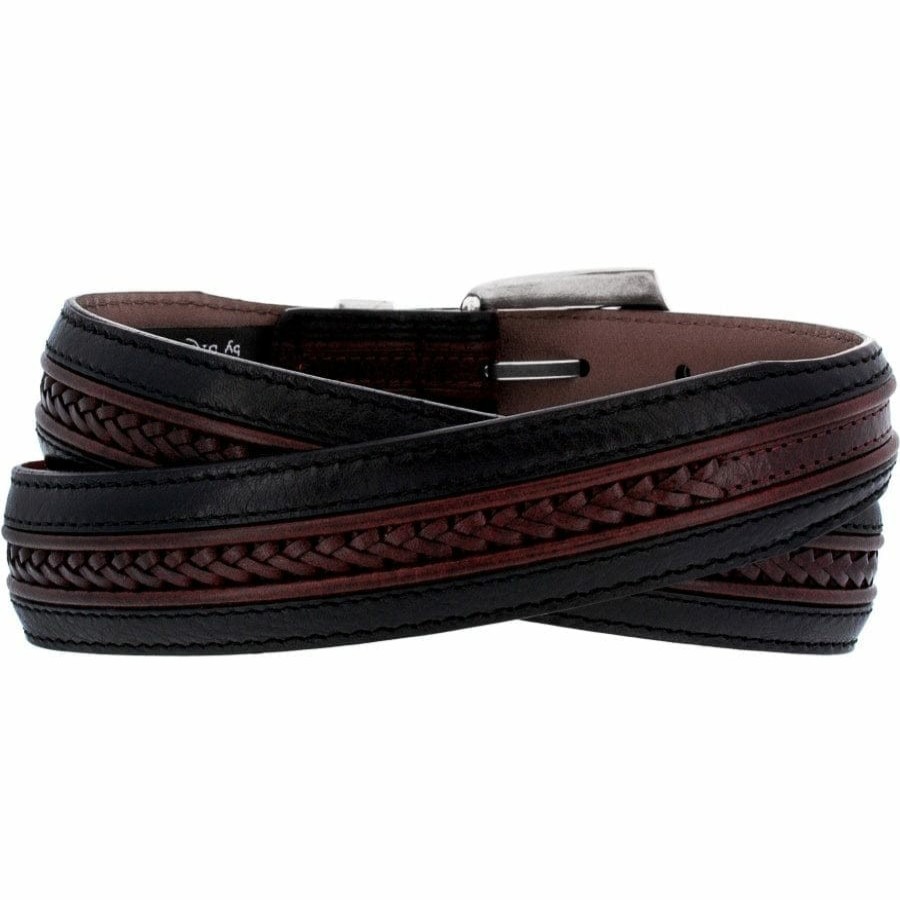 Accessories Brighton Collectibles Men'S Belts & Wallets | Pinon Hills Inlay Lace Belt Black-Brown