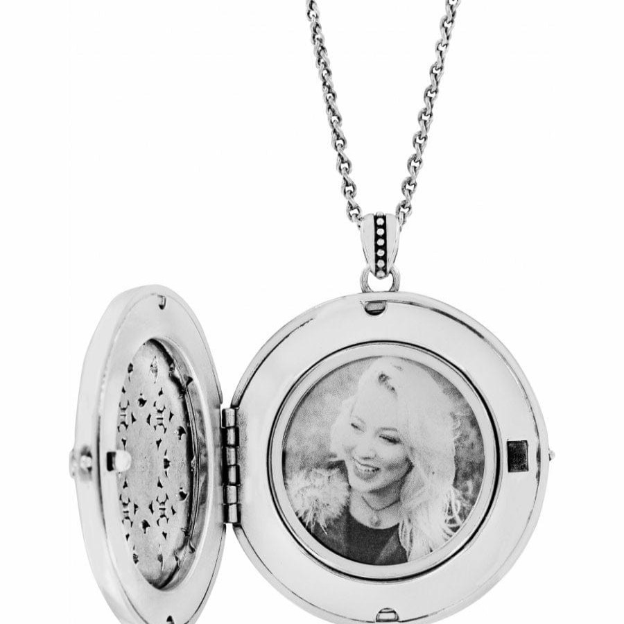 Jewelry Brighton Collectibles Photo Lockets | Vita Long Locket Necklace Silver