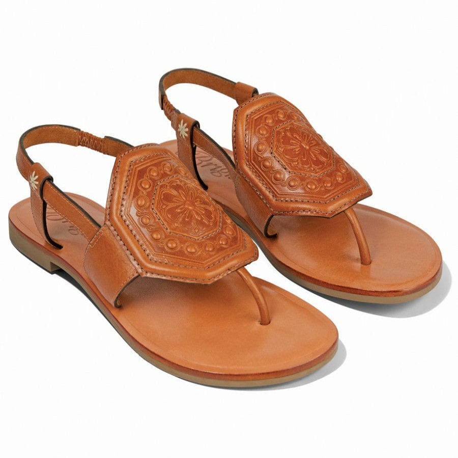 Footwear Brighton Sandals | Ancona Thongs Cognac