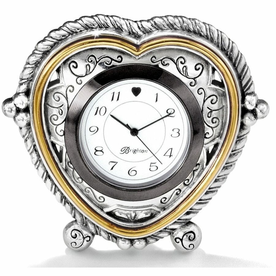 Accessories Brighton Collectibles Office & Clocks | Heartbeat In Time Clock Silver-Brass