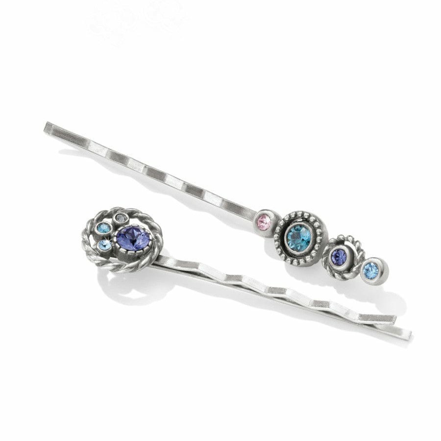 Jewelry Brighton Collectibles Hair Accessories | Halo Bobby Pin Set Silver-Tanzanite