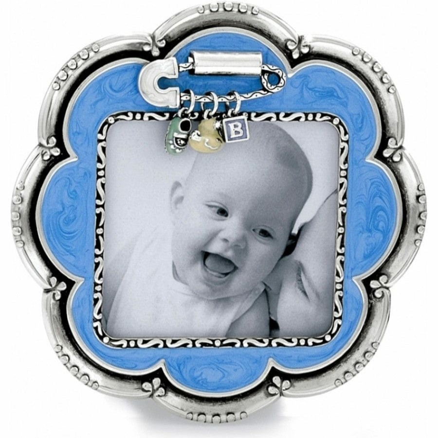 Jewelry Brighton Collectibles Photo Lockets | Baby Love Flower Frame Blue