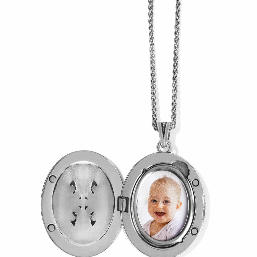 Jewelry Brighton Photo Lockets | Illumina Majestic Locket Necklace Silver