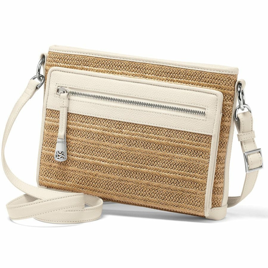 Handbags Brighton Collectibles Straw | Brooklyn Straw Cross Body Organizer Wheat-White