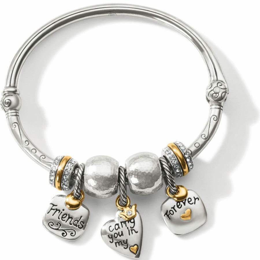 Charms Brighton Collectibles Ready-To-Wear Charm Sets | Best Friends Hinged Bangle Silver-Gold