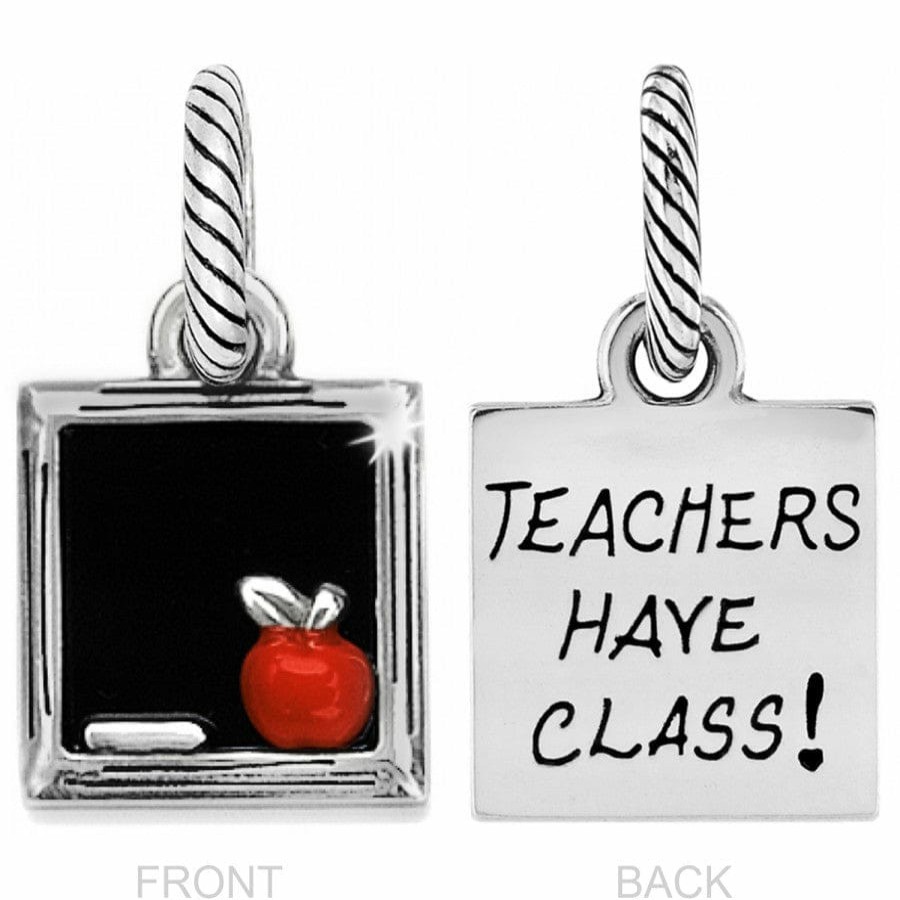 Jewelry Brighton Collectibles Badge & Id Clips | Blackboard Alcazar Charm Badge Clip Gift Set Silver-Black