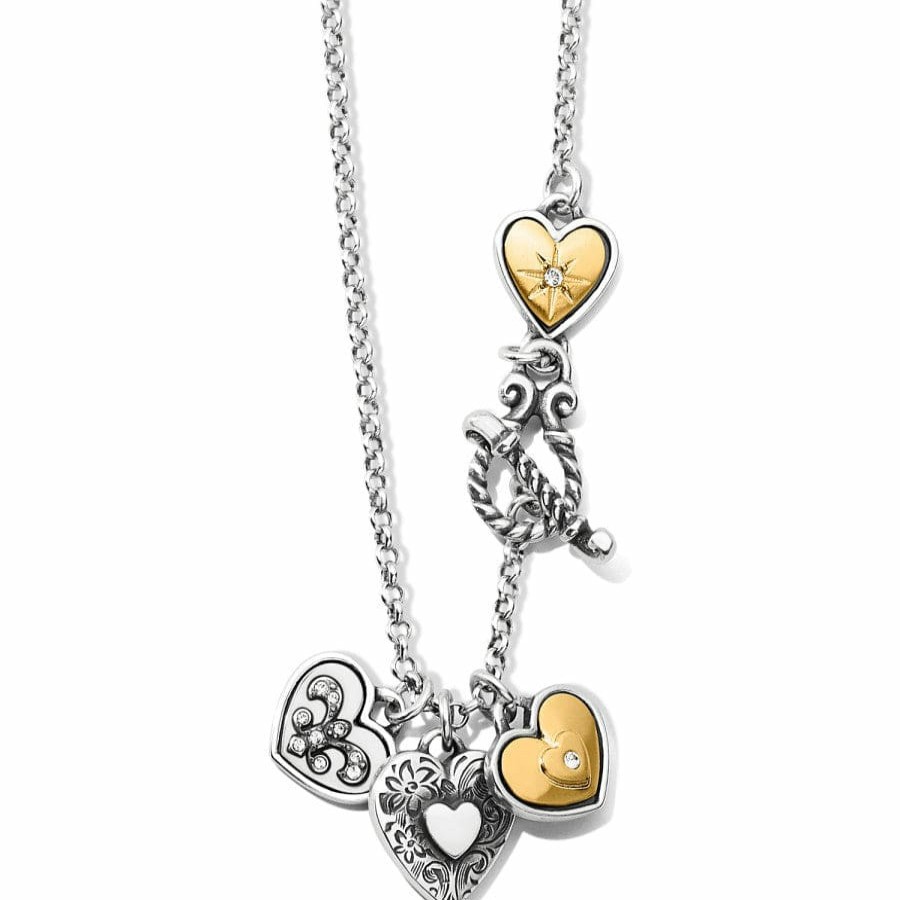 Jewelry Brighton Collectibles Necklaces | One Heart Short Necklace Silver-Gold