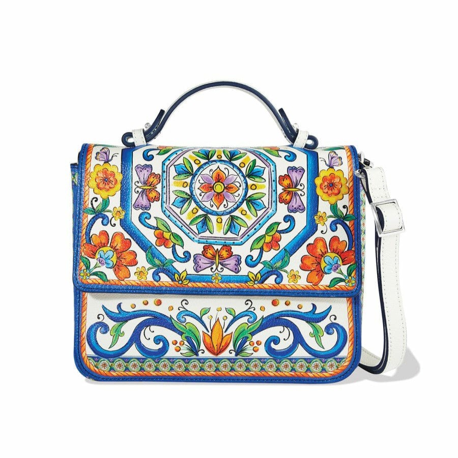 Handbags Brighton Crossbodies | La Farfalla Emilia Flap Bag White-Multi