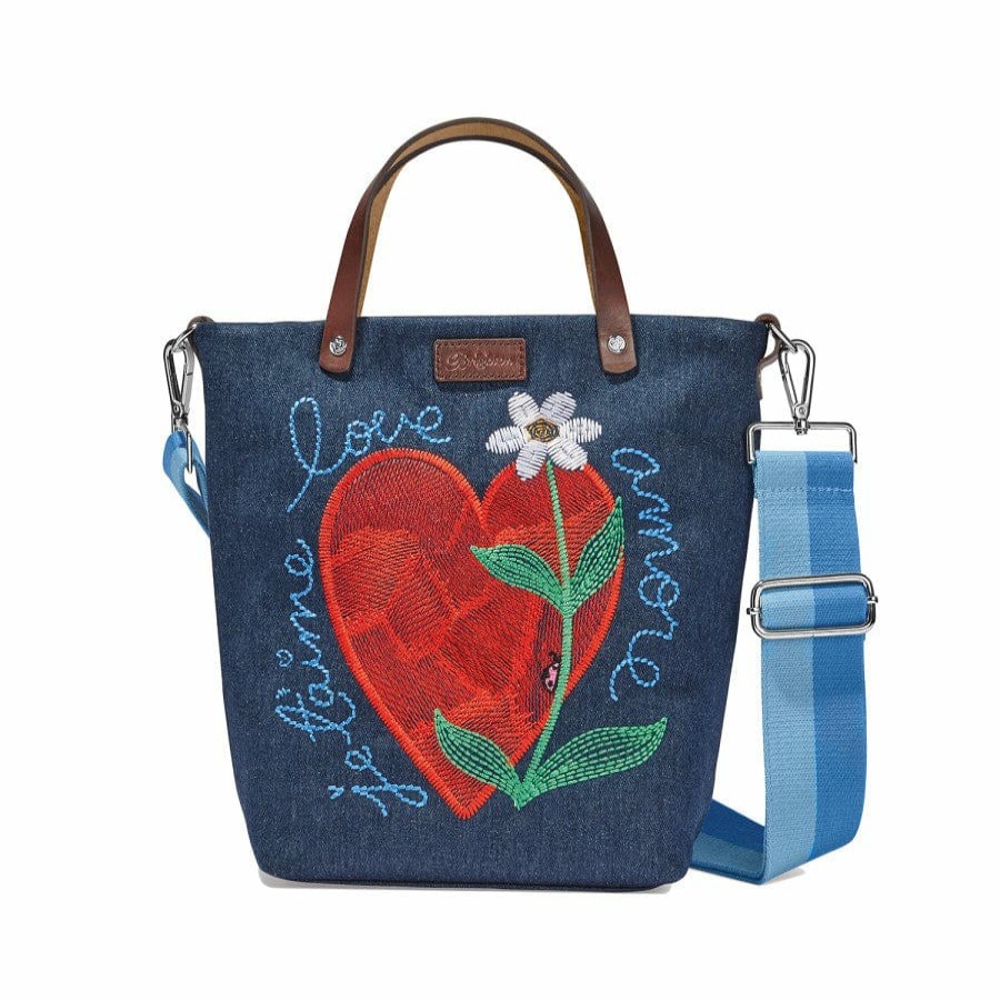 Handbags Brighton Crossbodies | Amoreheart Embroidered Medium Messenger Bag Multi